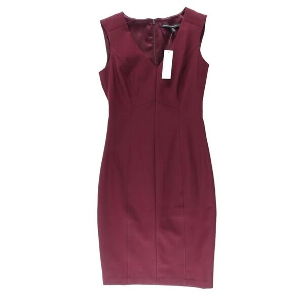 WHITE HOUSE BLACK MARKET Dresses & Skirts - WHITE HOUSE BLACK MARKET Womens Purple Lined Sleeveless Sheath Dress 4